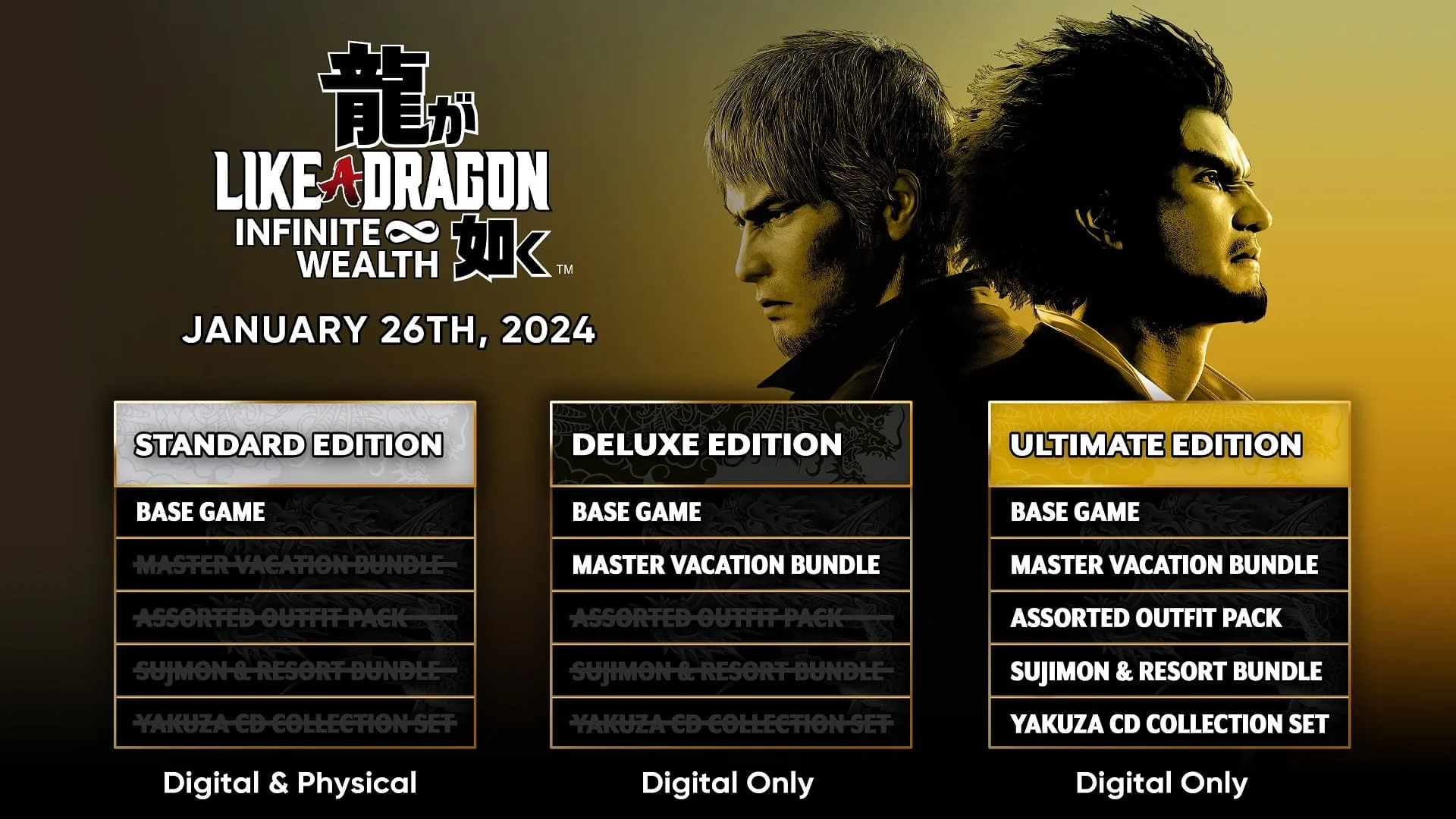 Like a Dragon Infinite Wealth editions jpg