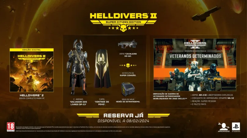 Helldivers 2 já está disponível para reserva